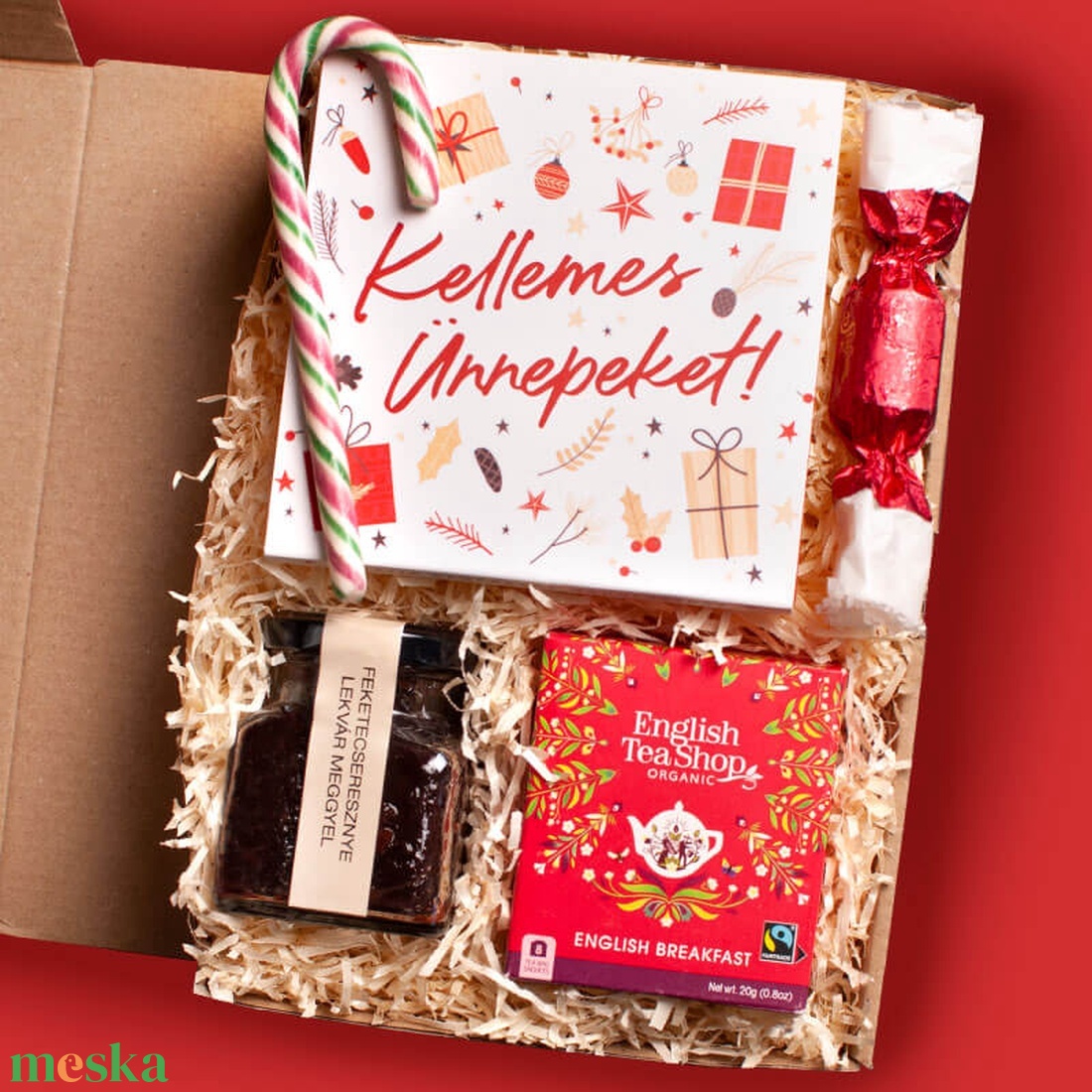 HOLLY JOLLY XMAS - karácsonyi ajándékbox - élelmiszer - gourmet ajándékcsomag - Meska.hu