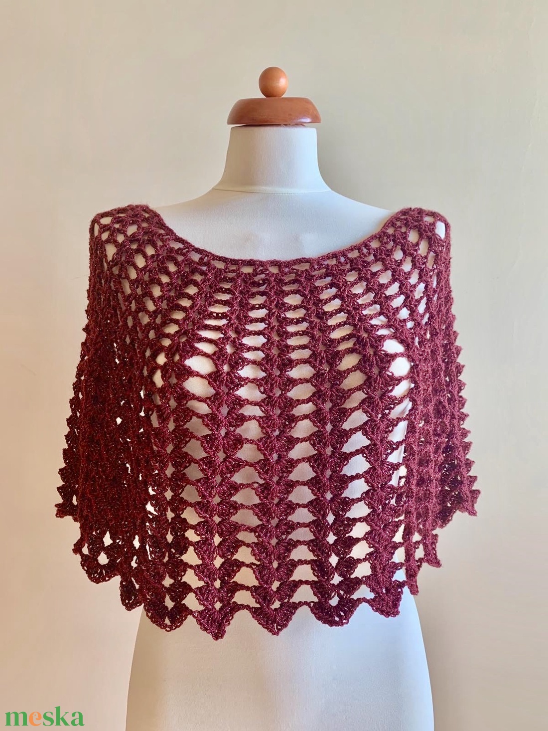 Burgundi Rose - ruha & divat - női ruha - poncsó - Meska.hu Burgundi Rose - ruha & divat - női ruha - poncsó - Meska.hu