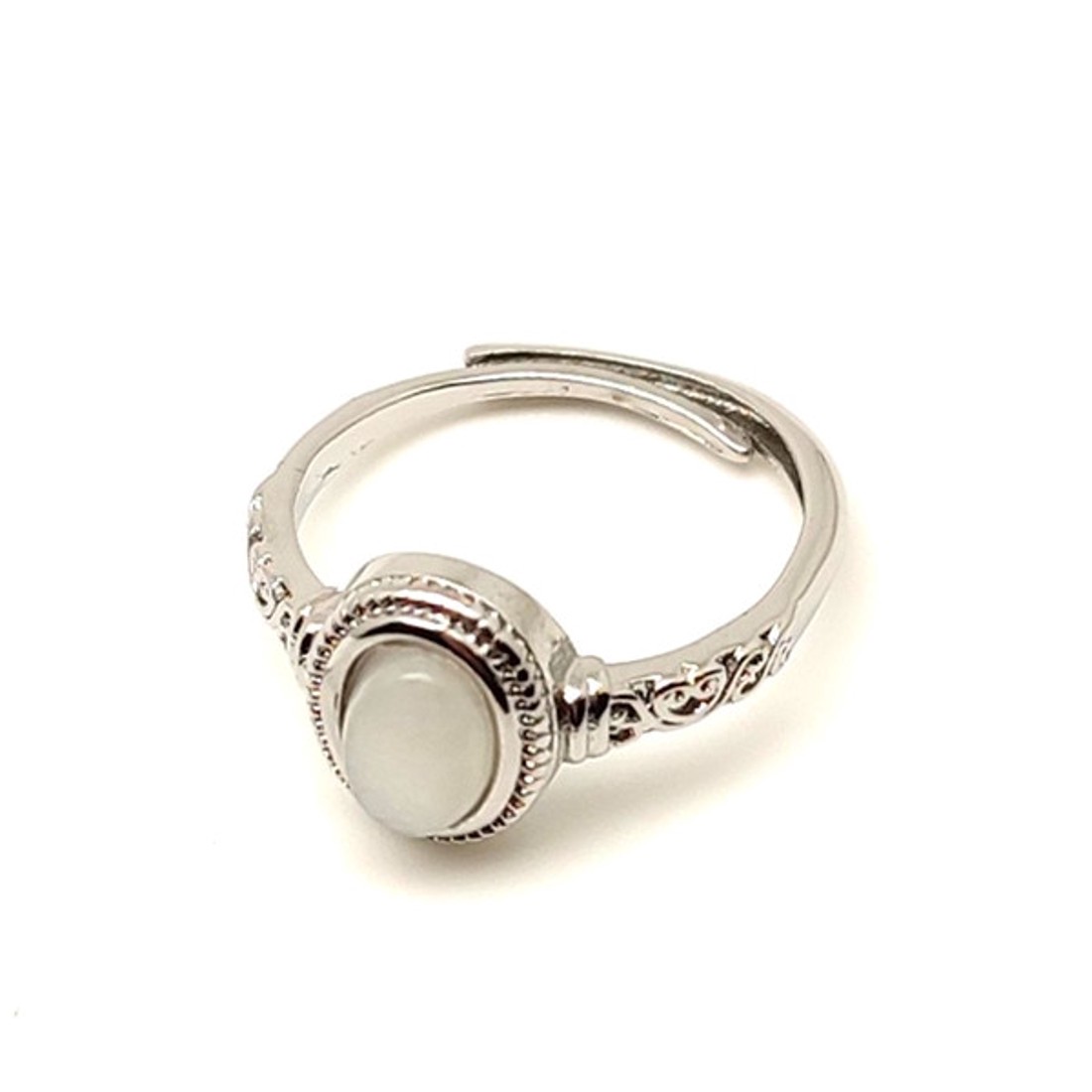 Energetizáló holdkő ásvány gyűrű állítható 7x5mm - ékszer - gyűrű - Meska.hu