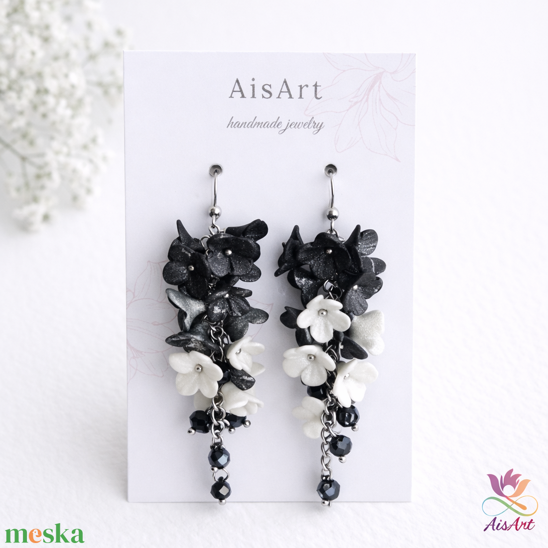 Virágfürtös fülbevaló - ékszer - fülbevaló - lógó fülbevaló - Meska.hu