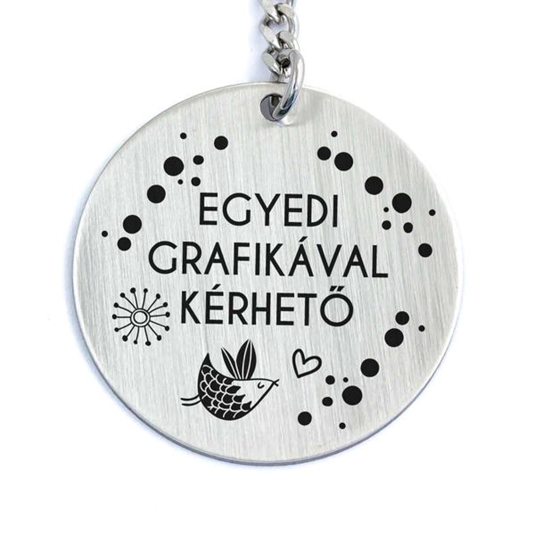 Személyre szabott feliratos kör medálos kulcstartó - táska & tok - kulcstartó & táskadísz - kulcstartó - Meska.hu