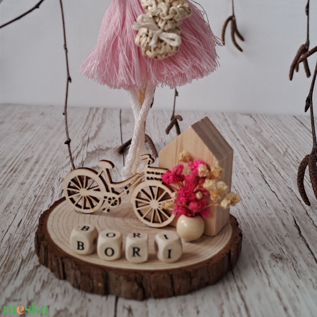 Névre szóló makramé lány - otthon & életmód - dekoráció - dísztárgy - Meska.hu