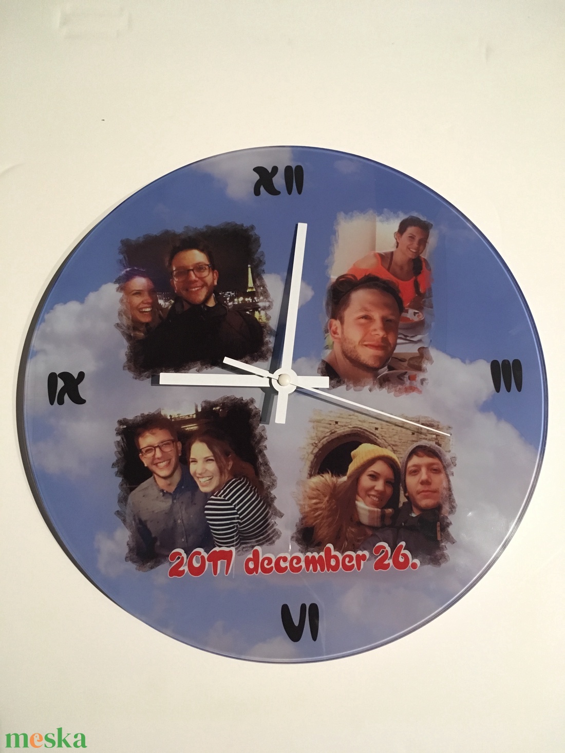 Üveg falióra - otthon & életmód - dekoráció - fali és függő dekoráció - falióra & óra - Meska.hu