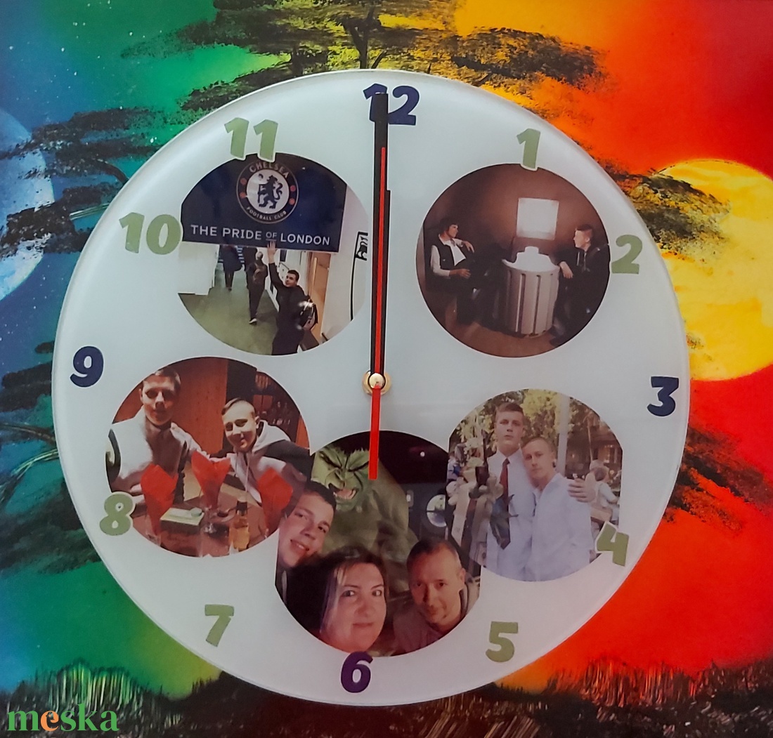 Üveg falióra - otthon & életmód - dekoráció - fali és függő dekoráció - falióra & óra - Meska.hu