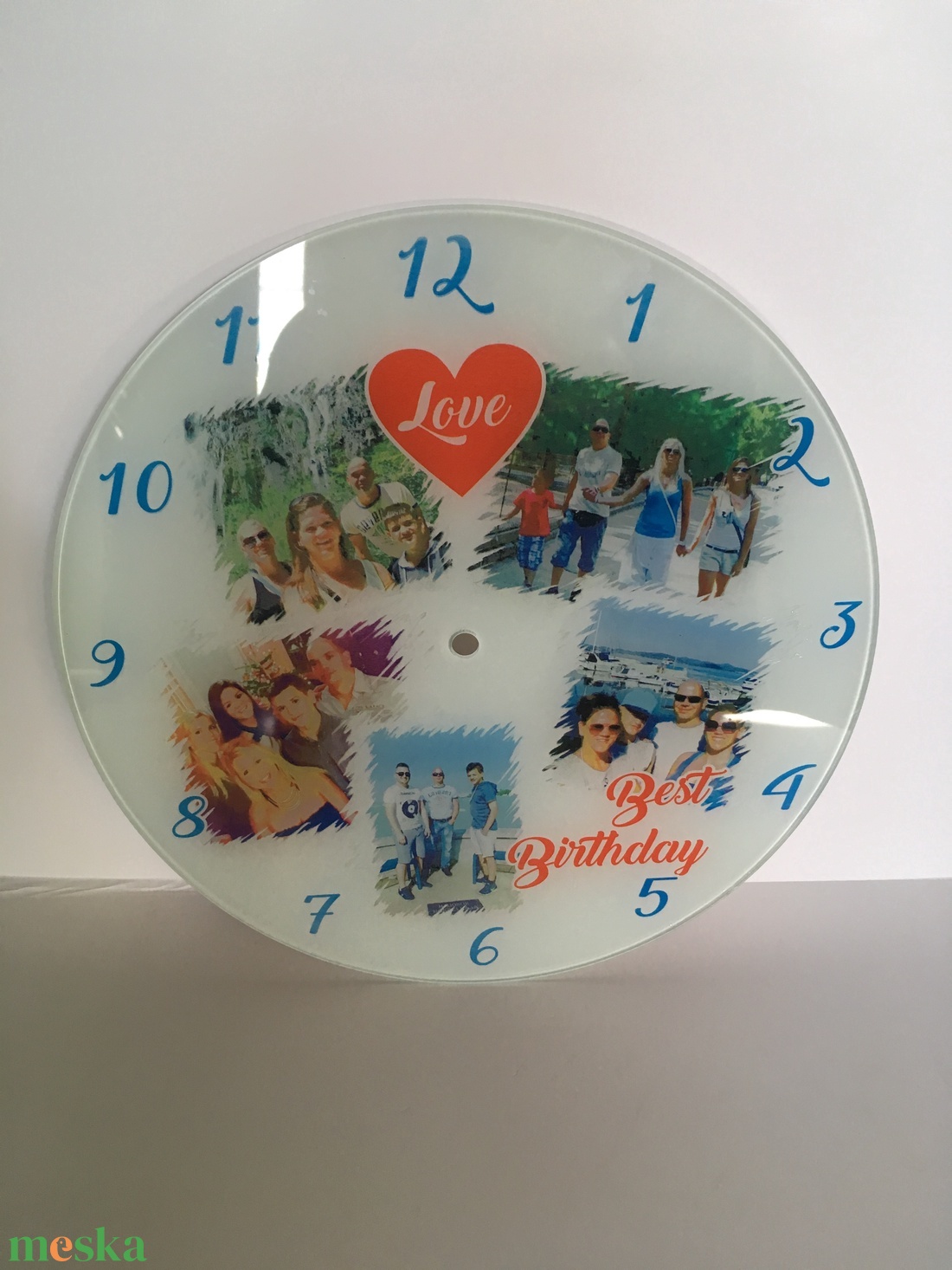 Üveg falióra - otthon & életmód - dekoráció - fali és függő dekoráció - falióra & óra - Meska.hu