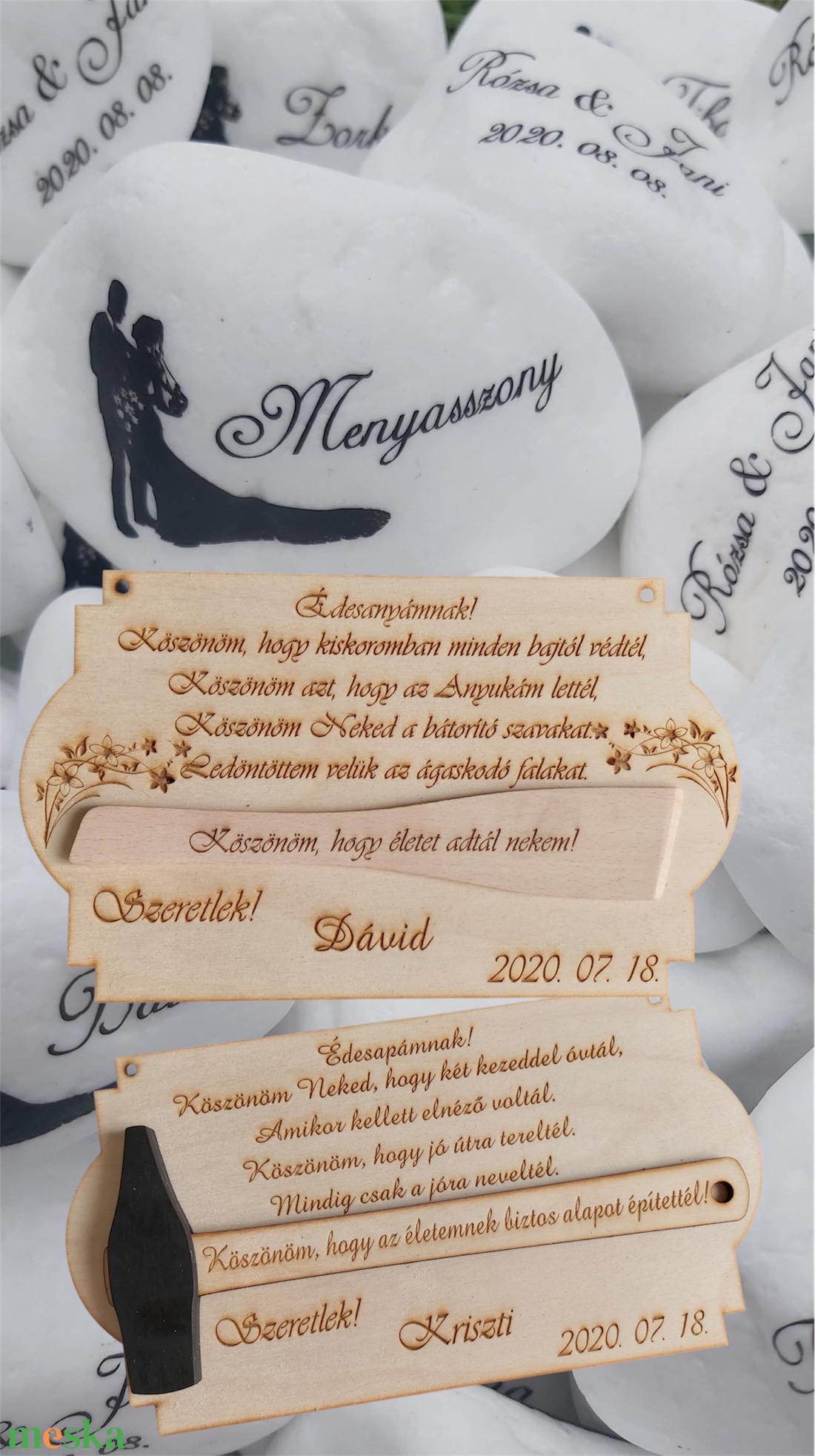 Esküvői szett - esküvő - emlék & ajándék - szülőköszöntő ajándék - Meska.hu