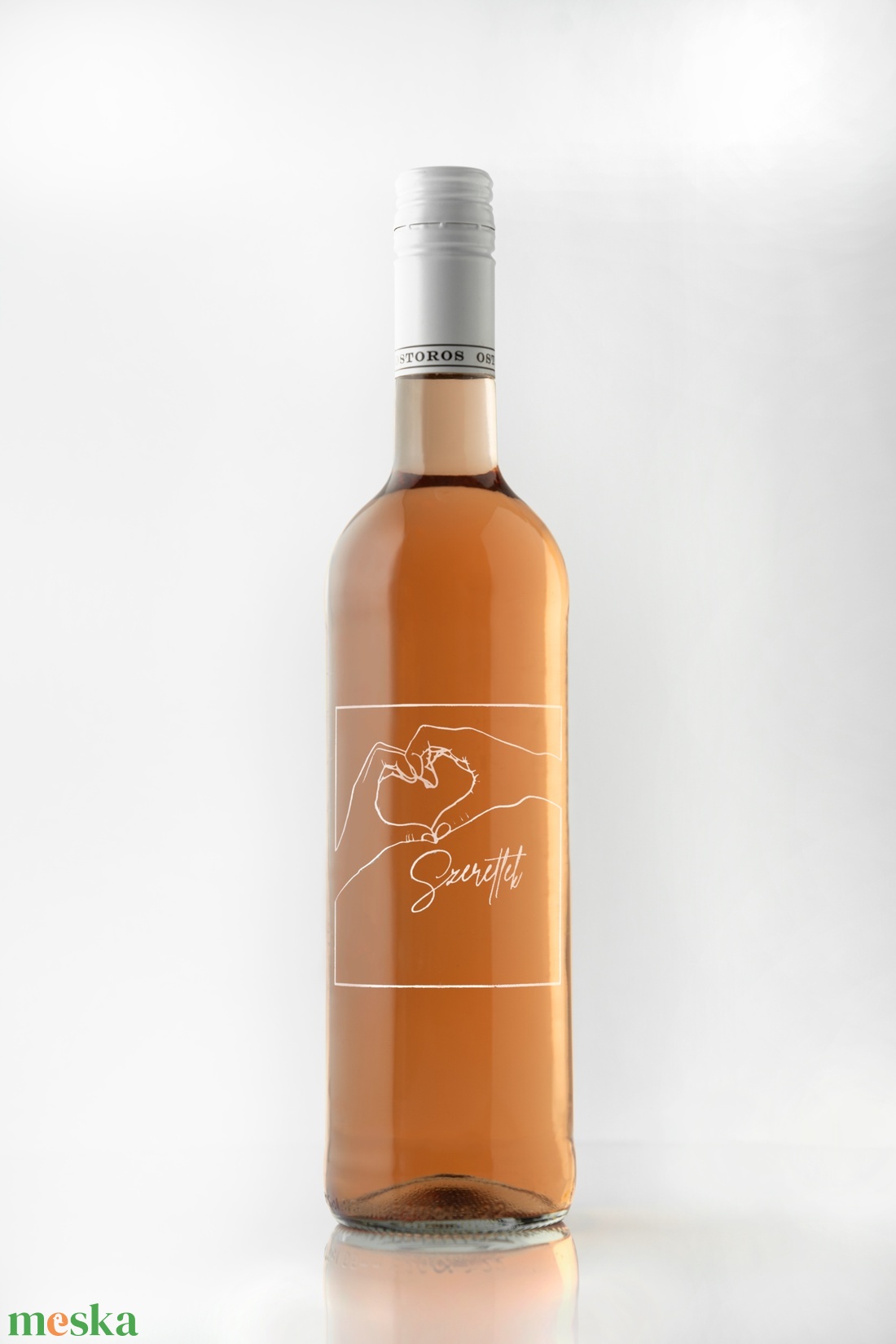 AKCIÓS -50% Gravírozott bor Szeretlek felirattal - élelmiszer - alkoholos italok - Meska.hu
