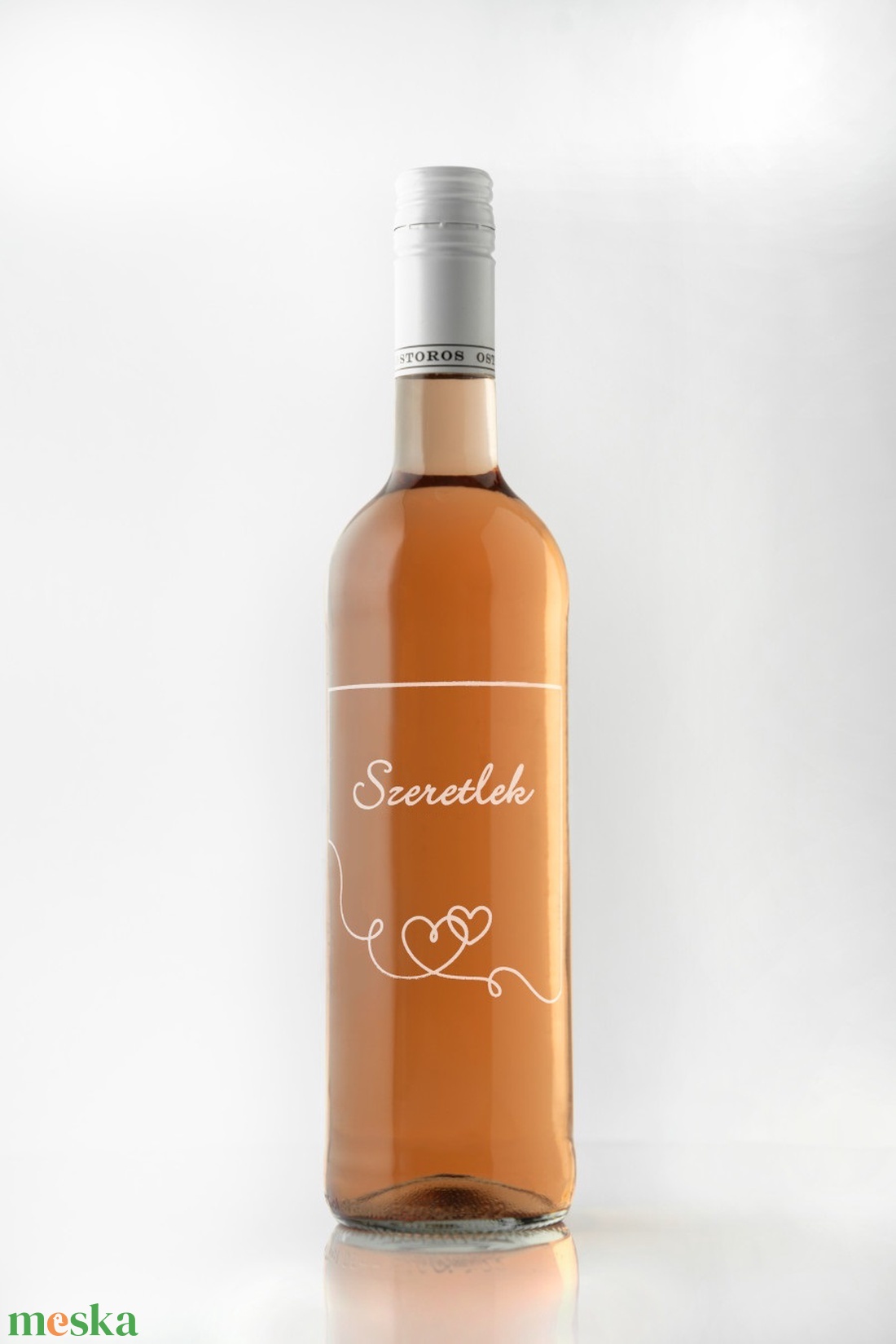 AKCIÓS -50% Gravírozott bor Szeretlek felirattal - élelmiszer - alkoholos italok - Meska.hu