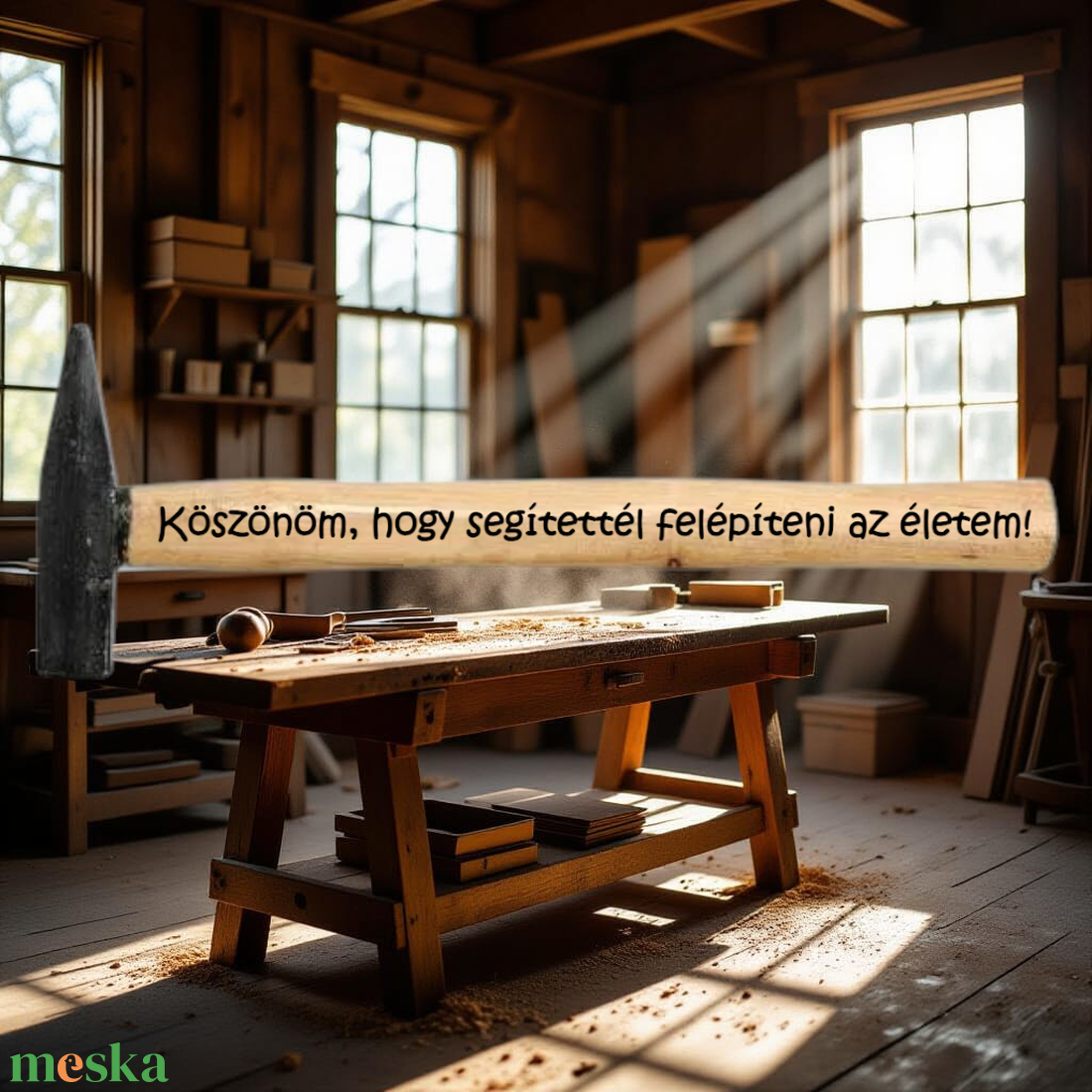 Szülőköszöntő ajándék kalapács esküvőre, apák napjára - kellékek & szerszámok - szerszámok, eszközök - egyéb szerszám, eszköz - Meska.hu