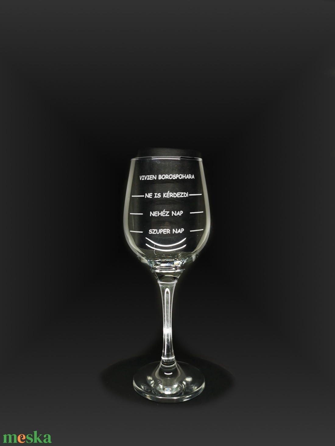 Karácsonyra gravírozott pohár névre szóló vicces felirattal - otthon & életmód - konyhafelszerelés, tálalás - tálalás - boros poharak, szettek - Meska.hu