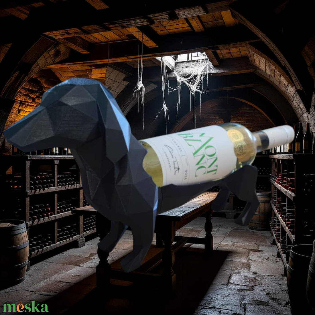 Bor és dizájn  tacskó formájú 3D nyomtatott bortartó többféle színben  - otthon & életmód - konyhafelszerelés, tálalás - tálalás - bortartó - Meska.hu