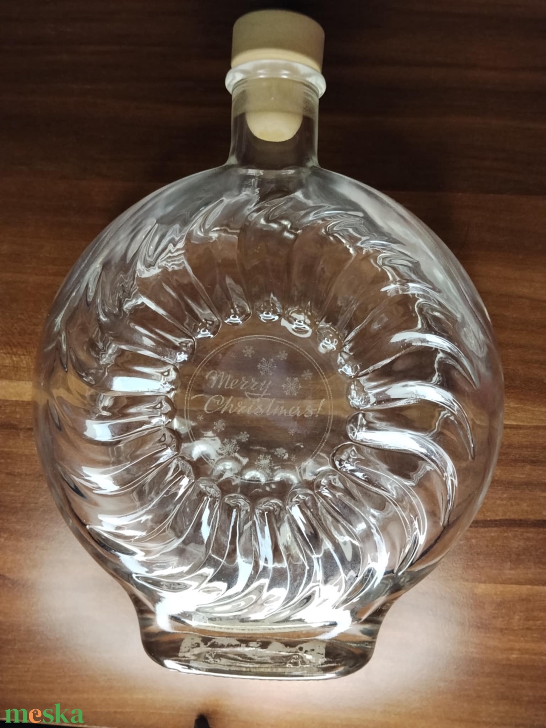 Karácsonyi Eclissi stílusú díszüveg saját felirattal - otthon & életmód - dekoráció - asztal és polc dekoráció - díszüveg - Meska.hu