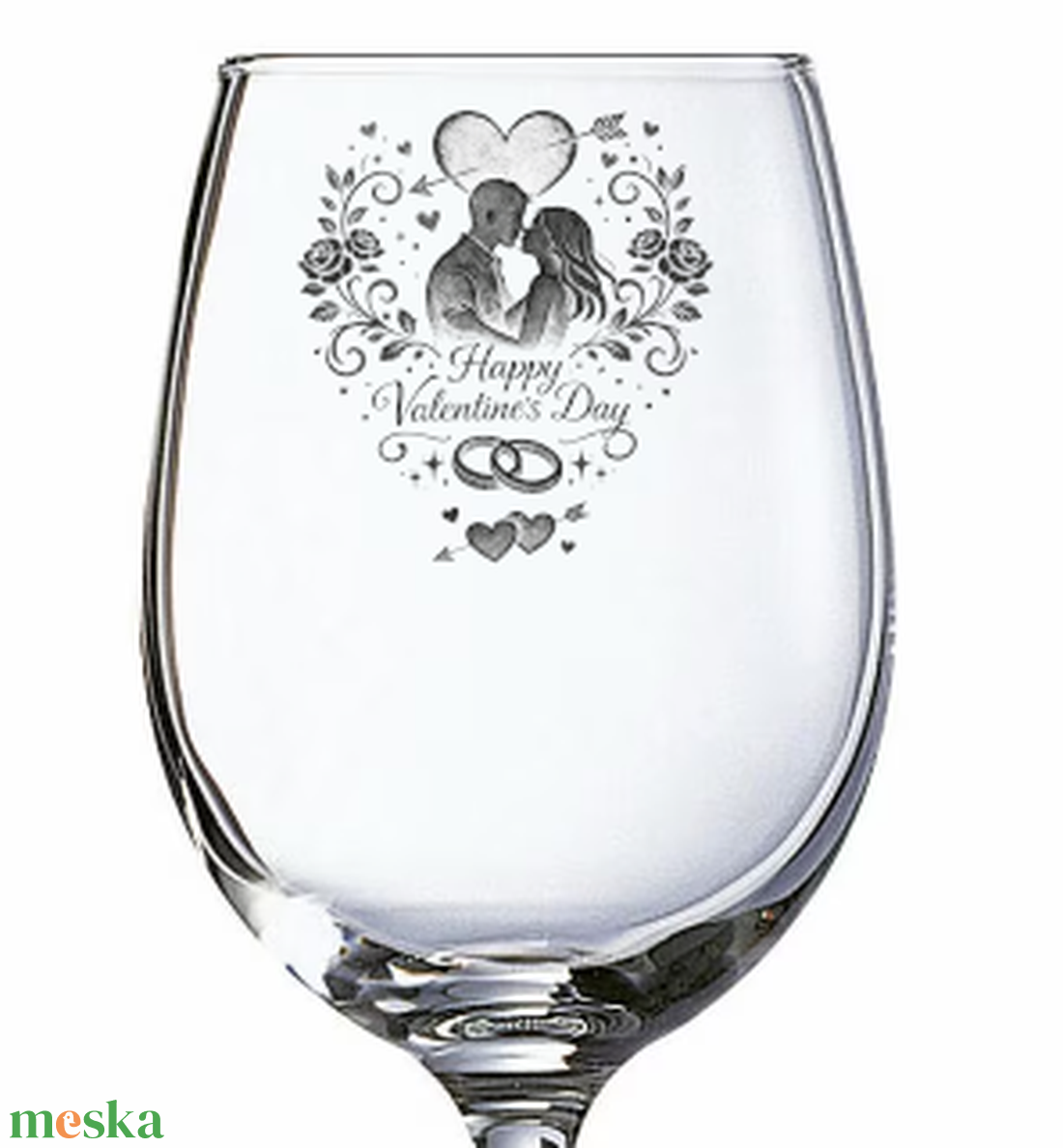 Valentin-napi borospohár � romantikus ajándék szerelmes pillanatokhoz - otthon & életmód - konyhafelszerelés, tálalás - tálalás - boros poharak, szettek - Meska.hu