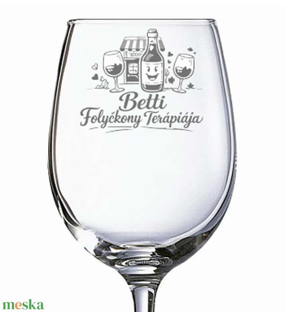 Vicces Ajándék Gravírozott Pohár � Folyékony Terápia - otthon & életmód - konyhafelszerelés, tálalás - tálalás - boros poharak, szettek - Meska.hu