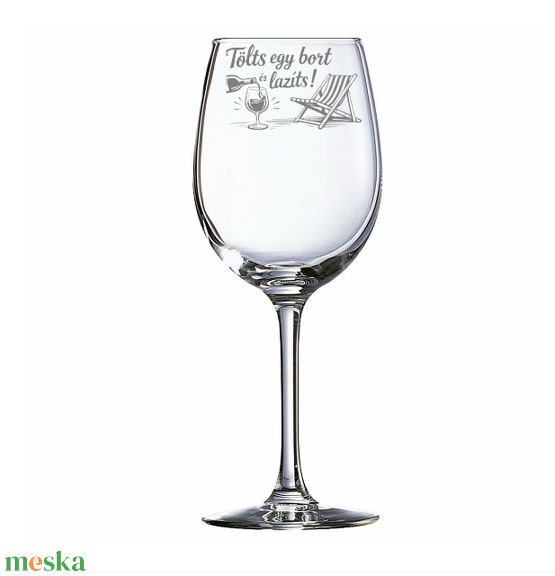 Vicces Ajándék Gravírozott Pohár � Tölts egy bort és lazíts! - otthon & életmód - konyhafelszerelés, tálalás - tálalás - boros poharak, szettek - Meska.hu