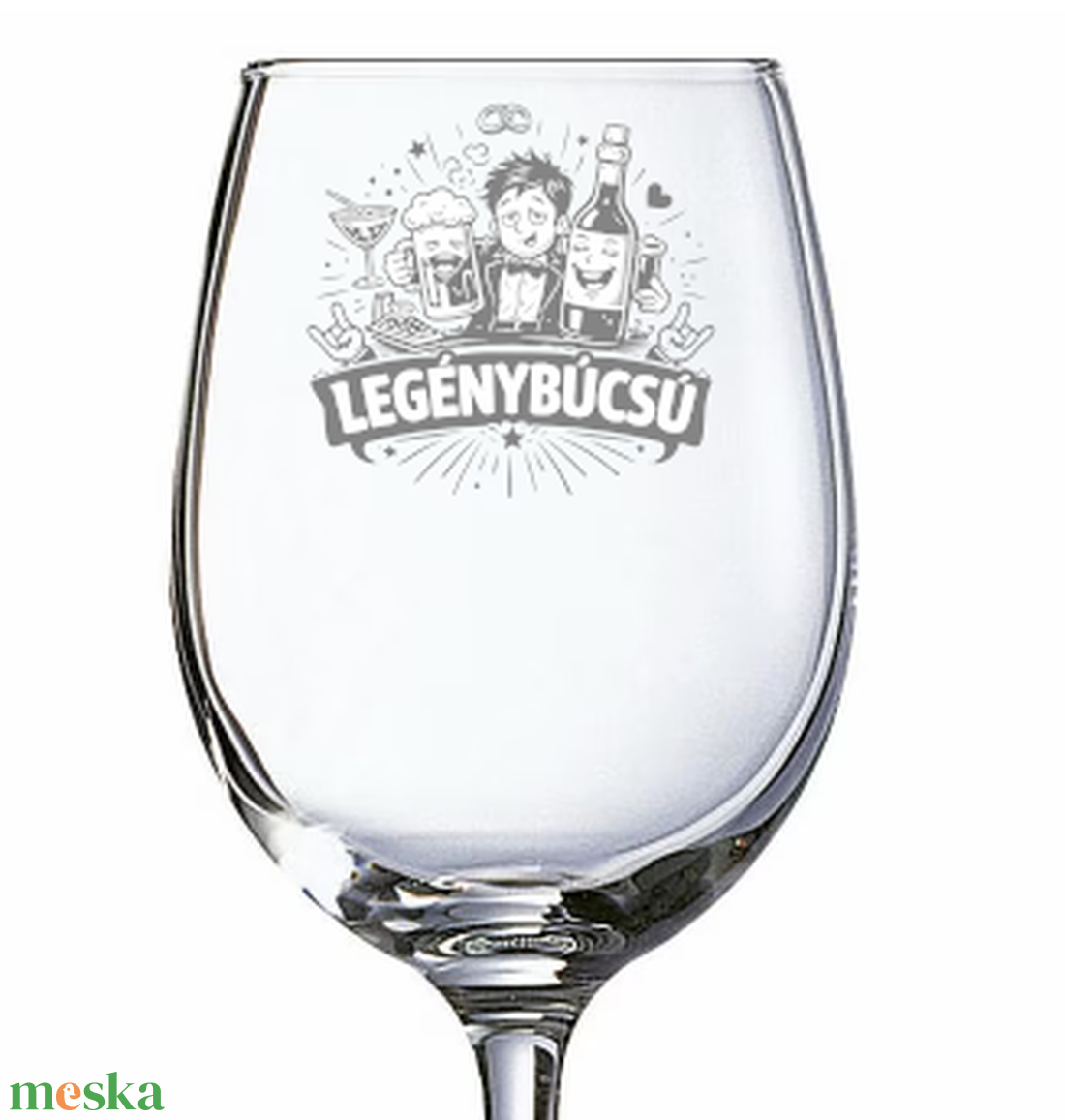 Vicces Gravírozott Borospohár � Legénybúcsúra - otthon & életmód - konyhafelszerelés, tálalás - tálalás - boros poharak, szettek - Meska.hu