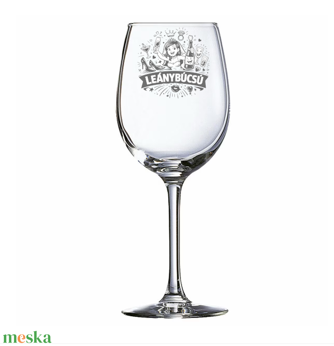 Vicces Gravírozott Borospohár � Leánybúcsúra - otthon & életmód - konyhafelszerelés, tálalás - tálalás - boros poharak, szettek - Meska.hu