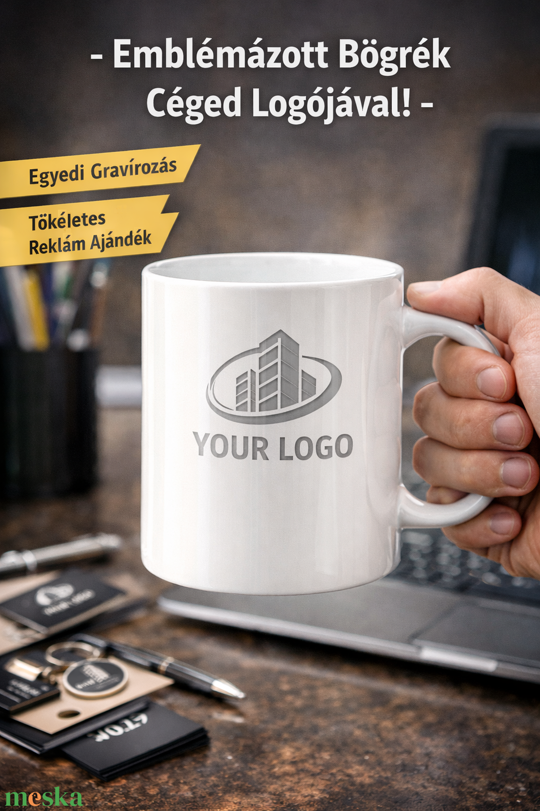 Egyedi logózott fehér kerámiabögre 10db � stílusos reklámajándék cégeknek - otthon & életmód - konyhafelszerelés, tálalás - tálalás - bögre & csésze - Meska.hu