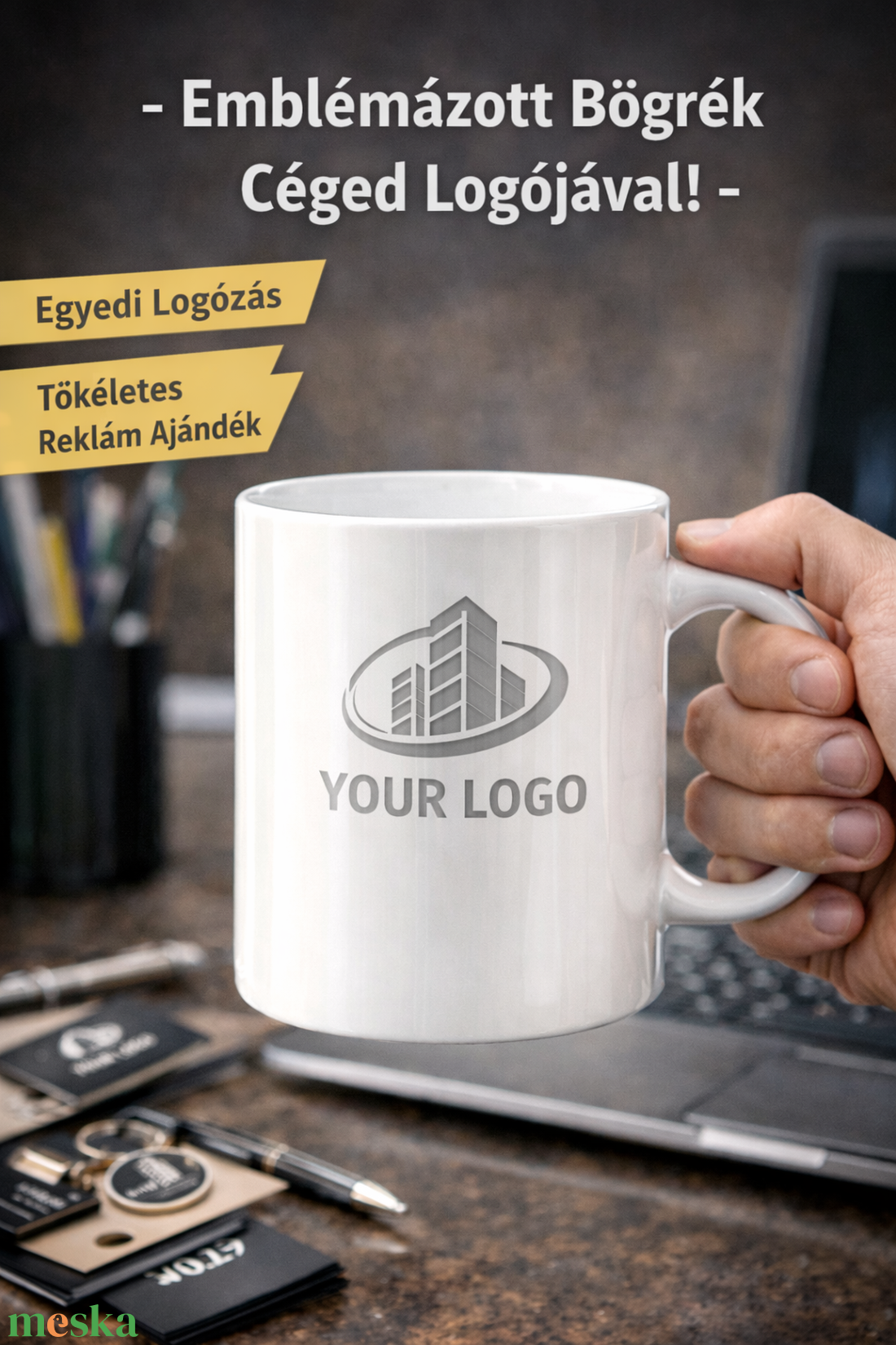 Egyedi logózott fehér kerámiabögre 10db � stílusos reklámajándék cégeknek - otthon & életmód - konyhafelszerelés, tálalás - tálalás - bögre & csésze - Meska.hu