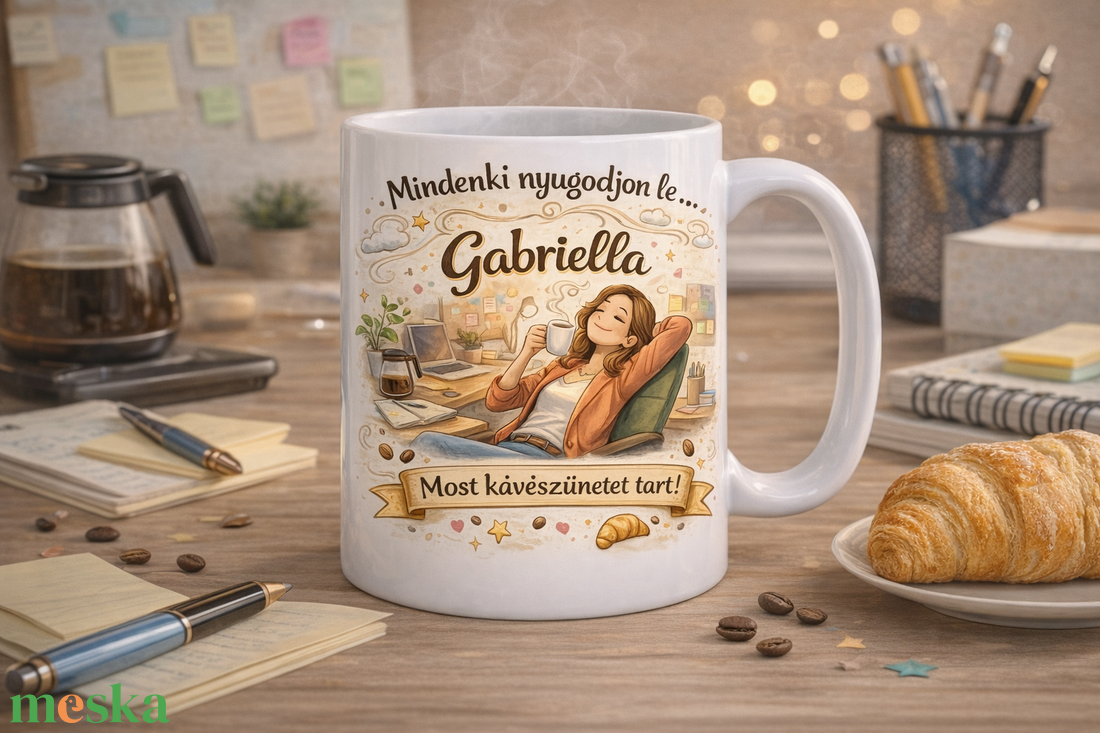 Személyre szabott kávés bögre � Mindenki nyugodjon le Most kávészünetet tart! - otthon & életmód - konyhafelszerelés, tálalás - tálalás - bögre & csésze - Meska.hu