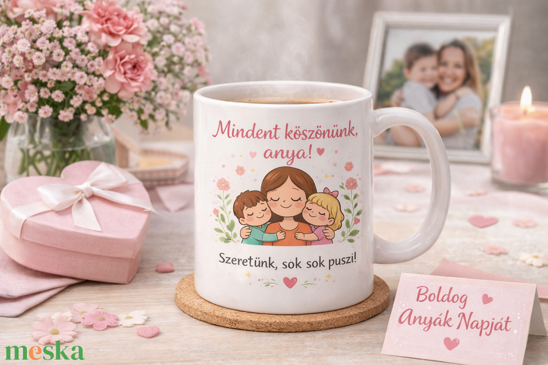 Anyák napi feliratos bögre � Mindent köszönünk, anya! - otthon & életmód - konyhafelszerelés, tálalás - tálalás - bögre & csésze - Meska.hu