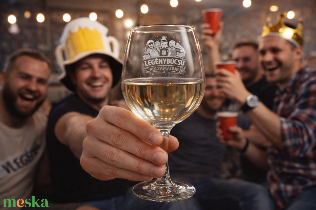 Vicces Ajándék Gravírozott Boros Pohár � Legénybúcsúra - otthon & életmód - konyhafelszerelés, tálalás - tálalás - boros poharak, szettek - Meska.hu