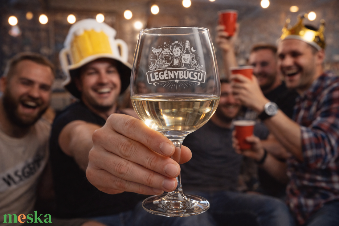 Vicces Gravírozott Borospohár � Legénybúcsúra - otthon & életmód - konyhafelszerelés, tálalás - tálalás - boros poharak, szettek - Meska.hu