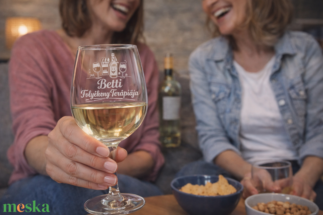 Vicces Ajándék Gravírozott Pohár � Folyékony Terápia - otthon & életmód - konyhafelszerelés, tálalás - tálalás - boros poharak, szettek - Meska.hu