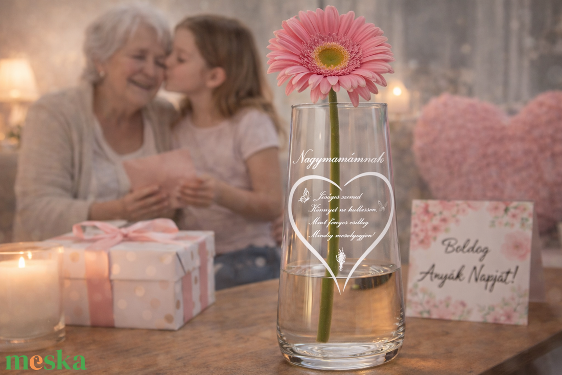 Váza nagymamának anyák napjára - otthon & életmód - virágdekoráció - virágtartó - váza - Meska.hu