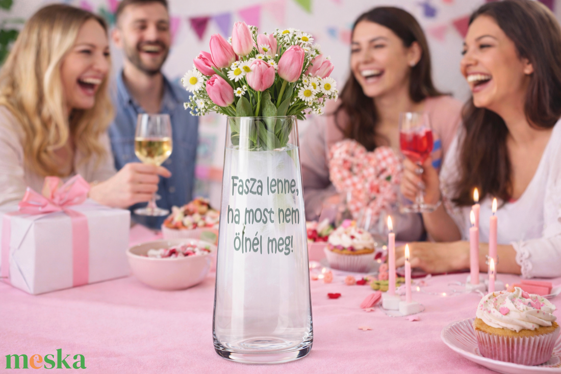 Fasza lenne, ha most nem ölnél meg � Gravírozott váza - otthon & életmód - virágdekoráció - virágtartó - váza - Meska.hu