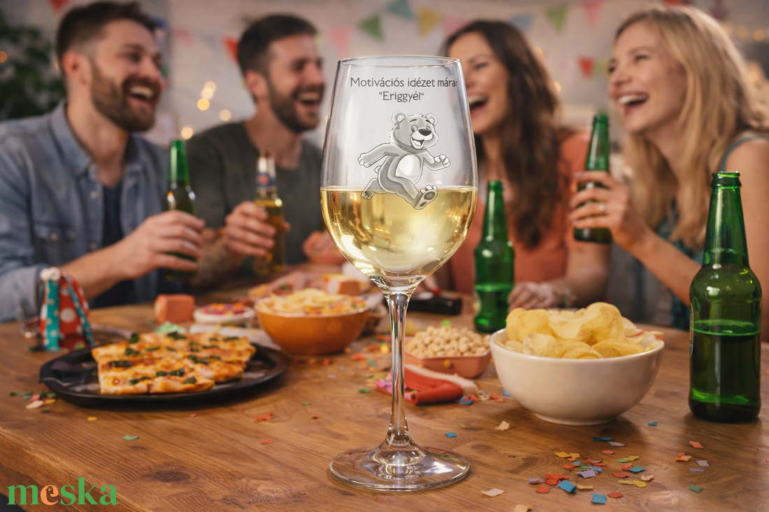 Gravírozott pohár motivációs idézettel - otthon & életmód - konyhafelszerelés, tálalás - tálalás - boros poharak, szettek - Meska.hu