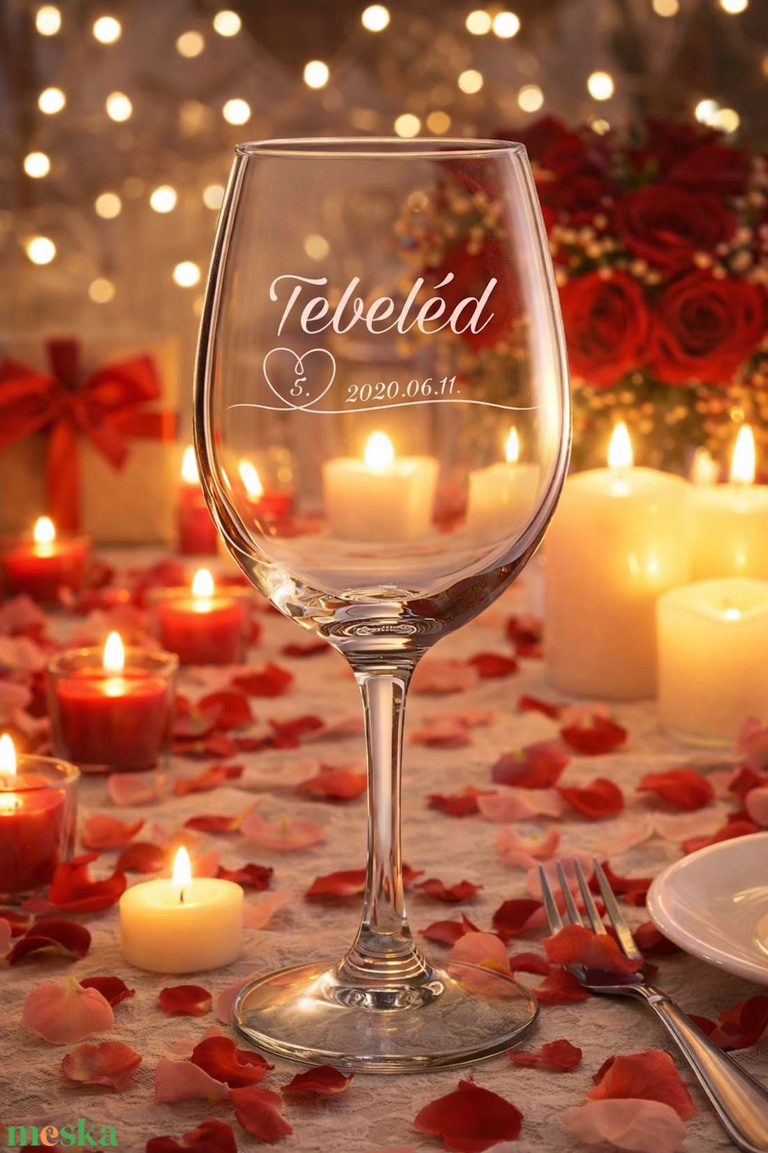Személyre szabott gravírozott borospohár � Tebeléd  - otthon & életmód - konyhafelszerelés, tálalás - tálalás - boros poharak, szettek - Meska.hu