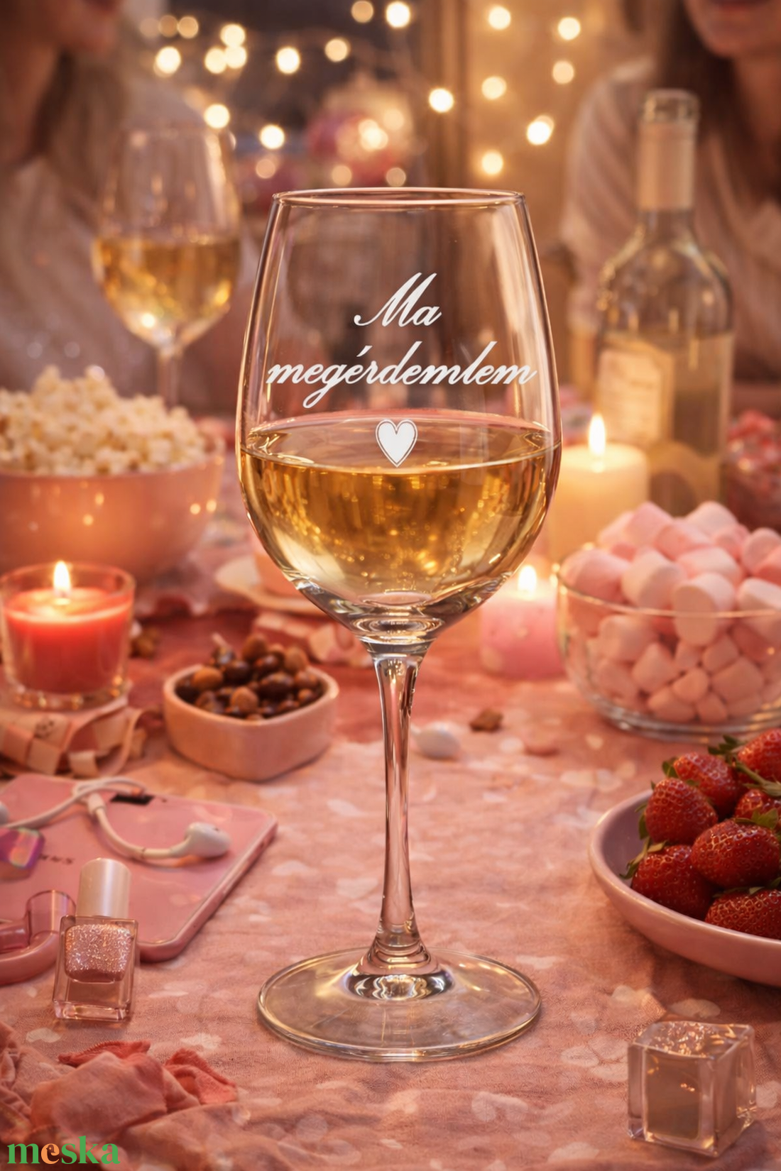 Gravírozott pohár, mert Ma megérdemlem! - otthon & életmód - konyhafelszerelés, tálalás - tálalás - boros poharak, szettek - Meska.hu