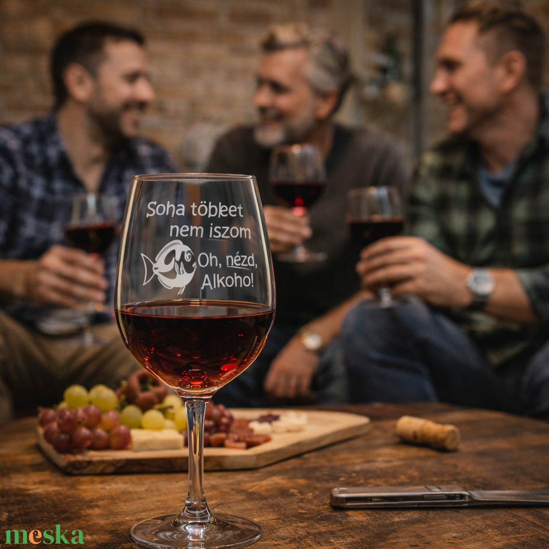 Vicces feliratú pohár � Többet nem iszom! Oh nézd, alkohol! - otthon & életmód - konyhafelszerelés, tálalás - tálalás - boros poharak, szettek - Meska.hu