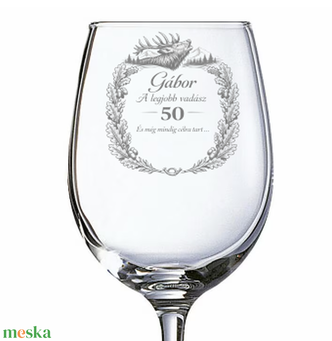 Gravírozott borospohár � személyre szabható születésnapi ajándék férfiaknak - otthon & életmód - konyhafelszerelés, tálalás - tálalás - boros poharak, szettek - Meska.hu