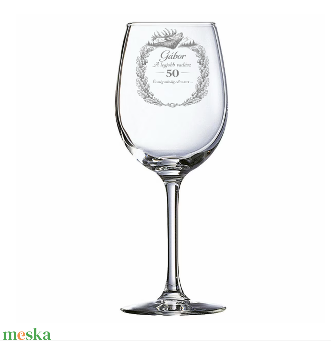 Gravírozott borospohár � személyre szabható születésnapi ajándék férfiaknak - otthon & életmód - konyhafelszerelés, tálalás - tálalás - boros poharak, szettek - Meska.hu