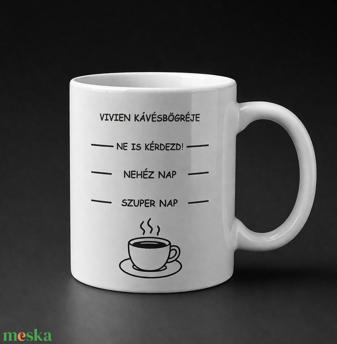 Vicces Ajándék / Kávésbögre egy nehéz napra saját névvel - otthon & életmód - konyhafelszerelés, tálalás - tálalás - bögre & csésze - Meska.hu
