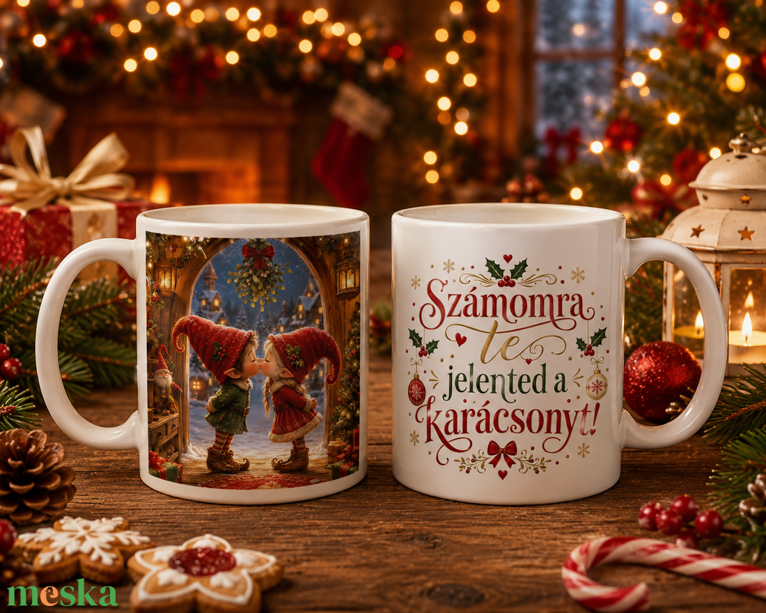 Karácsonyi Manós Bögre � Számomra Te Jelented a Karácsonyt!  - otthon & életmód - konyhafelszerelés, tálalás - tálalás - bögre & csésze - Meska.hu