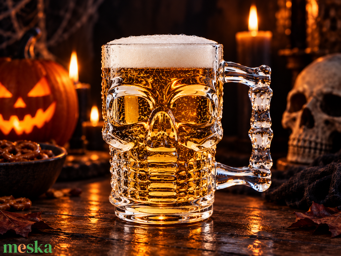 Koponya formájú söröskorsó � különleges Halloween ajándék - otthon & életmód - konyhafelszerelés, tálalás - tálalás - sörös pohár és korsó - Meska.hu