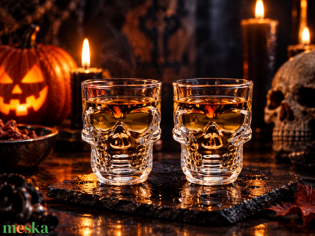 Koponya alakú pohár szett � különleges Halloween ajándék - otthon & életmód - konyhafelszerelés, tálalás - tálalás - sörös pohár és korsó - Meska.hu