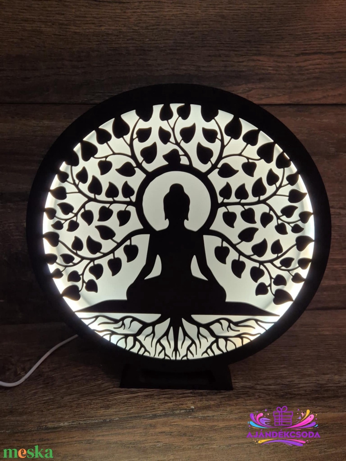 � Buddha LED hangulatlámpa � meditációs fénydekor � - otthon & életmód - dekoráció - dísztárgy - Meska.hu