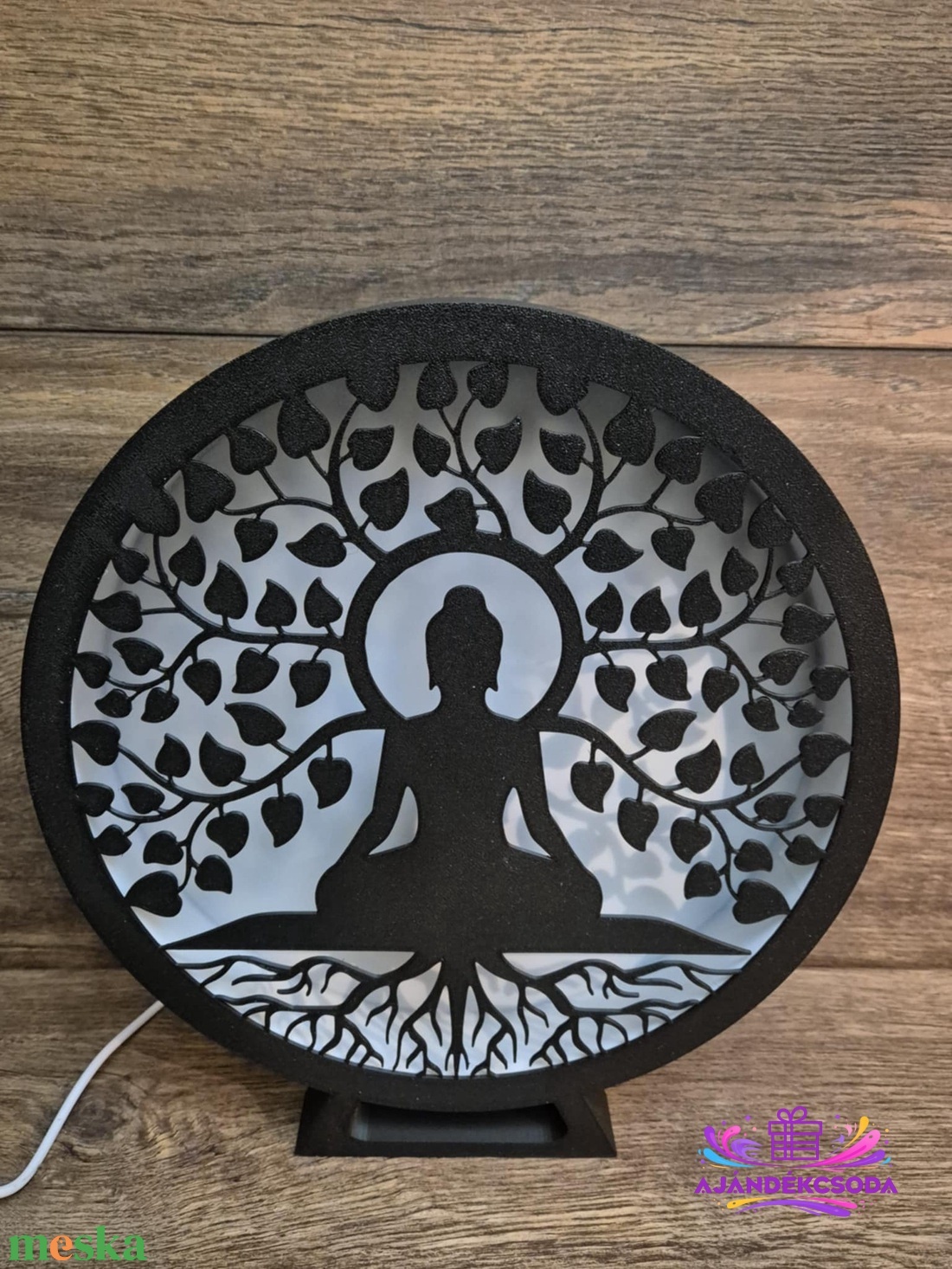 � Buddha LED hangulatlámpa � meditációs fénydekor � - otthon & életmód - dekoráció - dísztárgy - Meska.hu