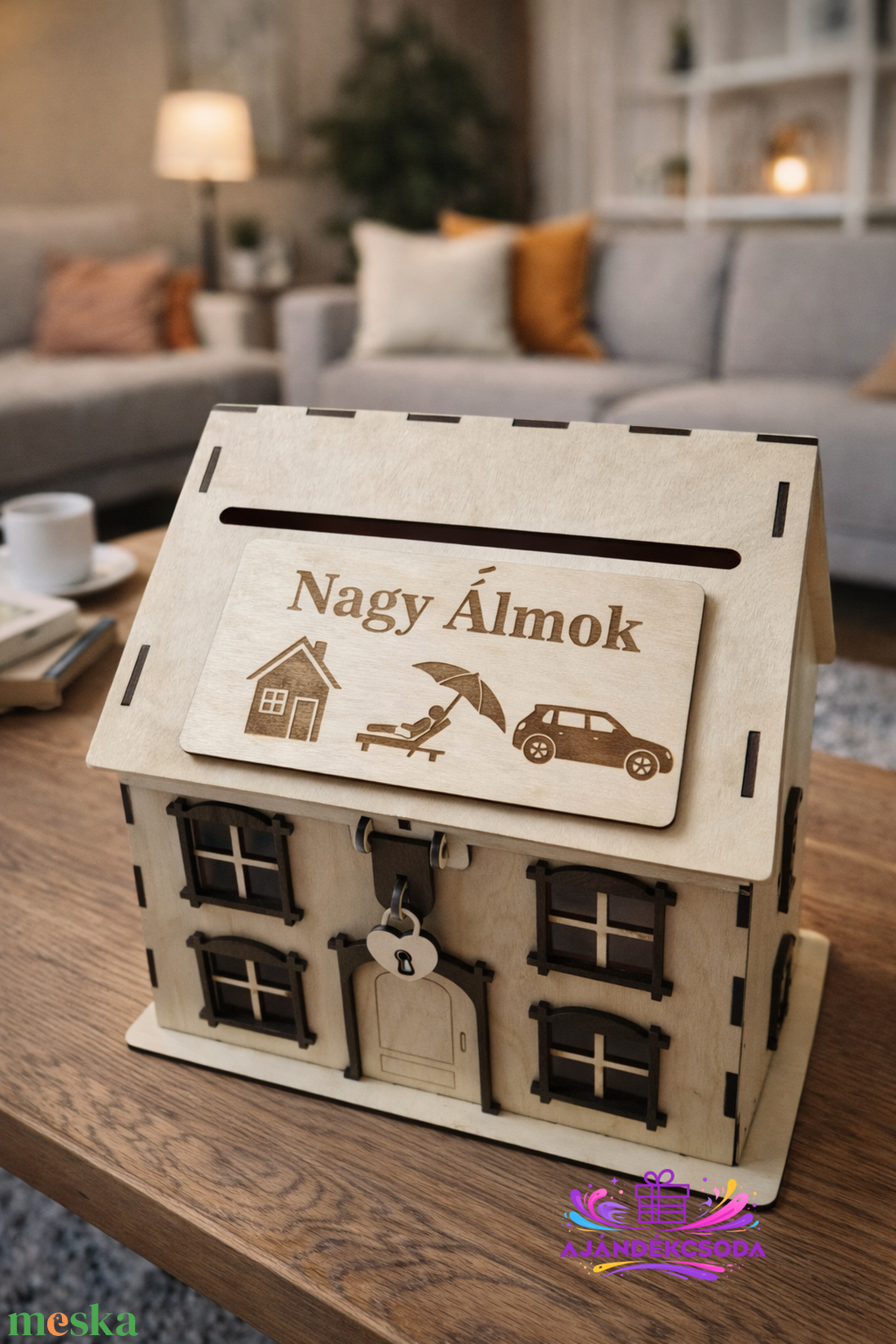 Pénzgyüjtő házikó - otthon & életmód - dekoráció - asztal és polc dekoráció - persely - Meska.hu