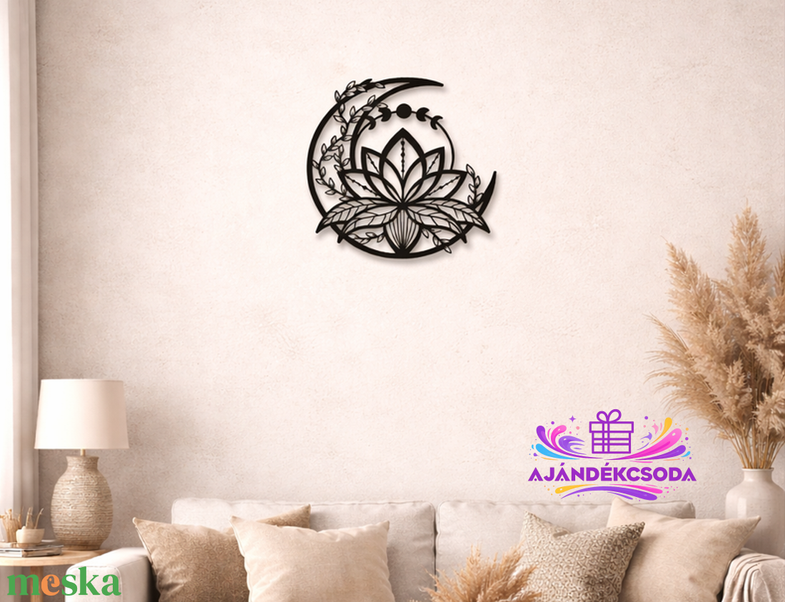 Lótusz�hold fali dekoráció - otthon & életmód - dekoráció - fali és függő dekoráció - falra akasztható dekor - Meska.hu