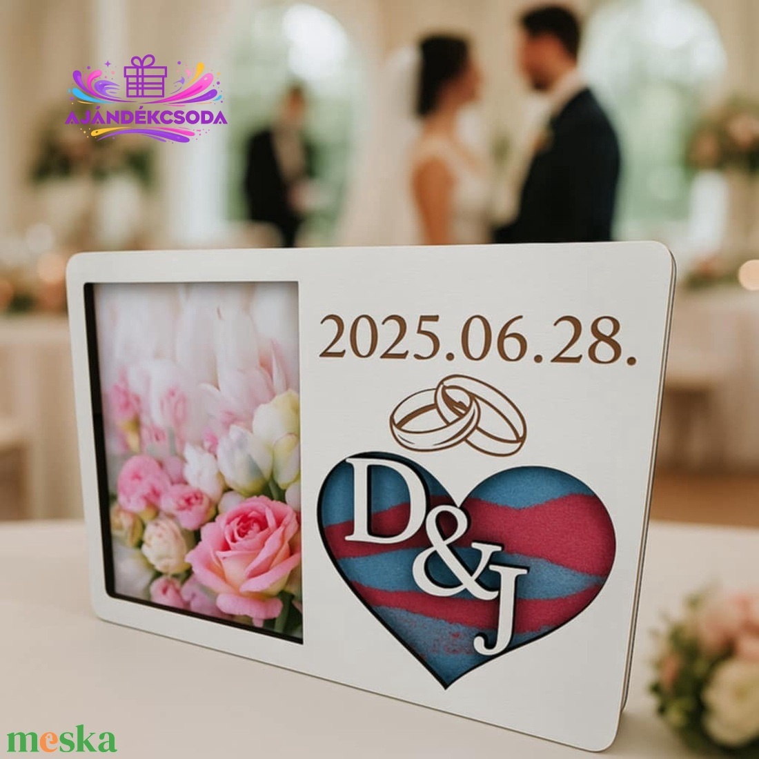 �  Esküvői homoköntő képkeret  � - esküvő - emlék & ajándék - nászajándék - ceremónia szett - Meska.hu