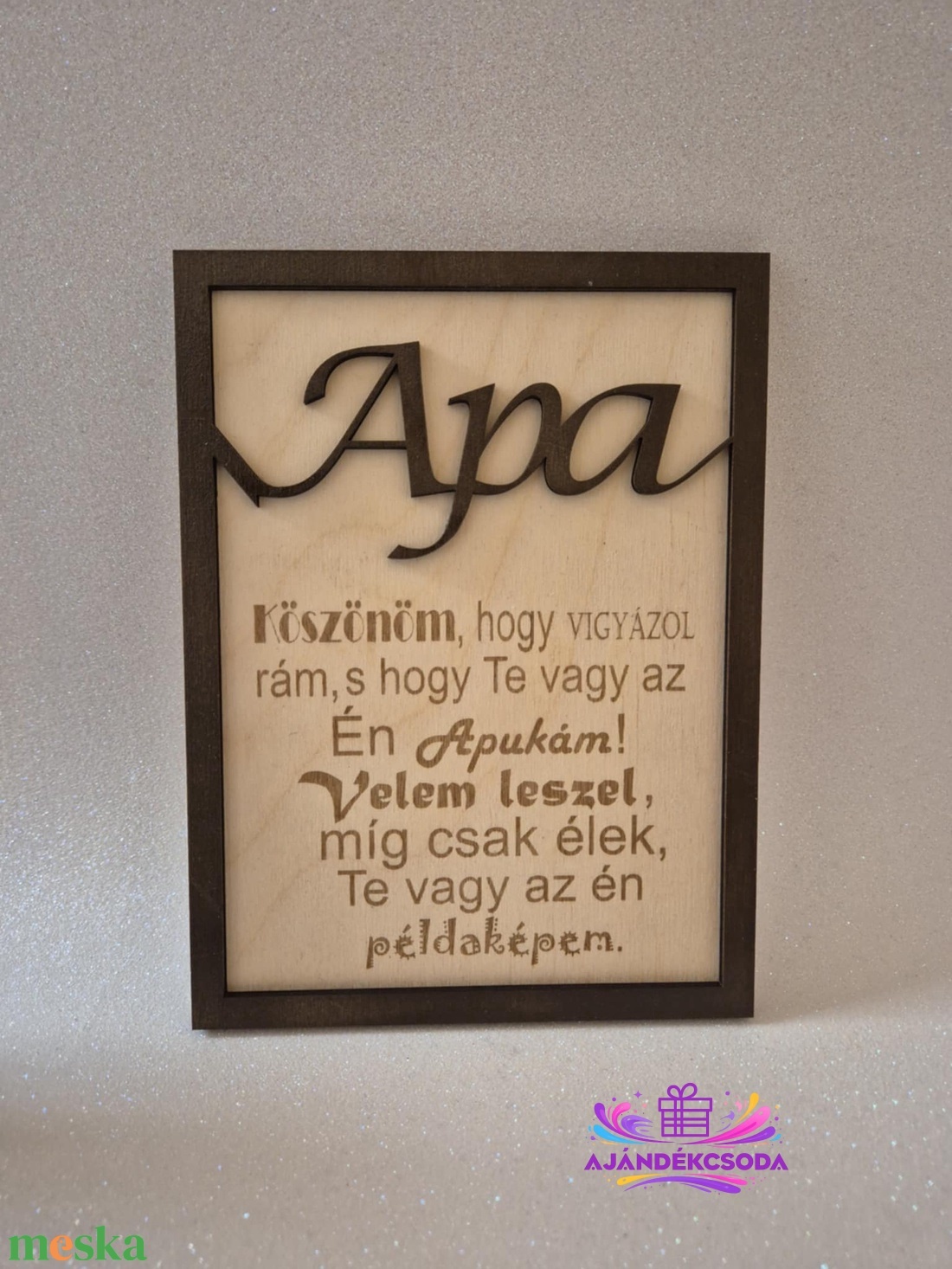 Egyedi ajándék Apáknak � gravírozott fa tábla -  - Meska.hu