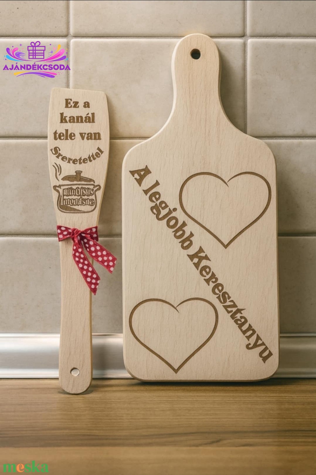 Gravírozott vágódeszka és fakanál � különleges ajándék bármilyen alkalomra! - otthon & életmód - konyhafelszerelés, tálalás - sütés, főzés - vágódeszka - Meska.hu