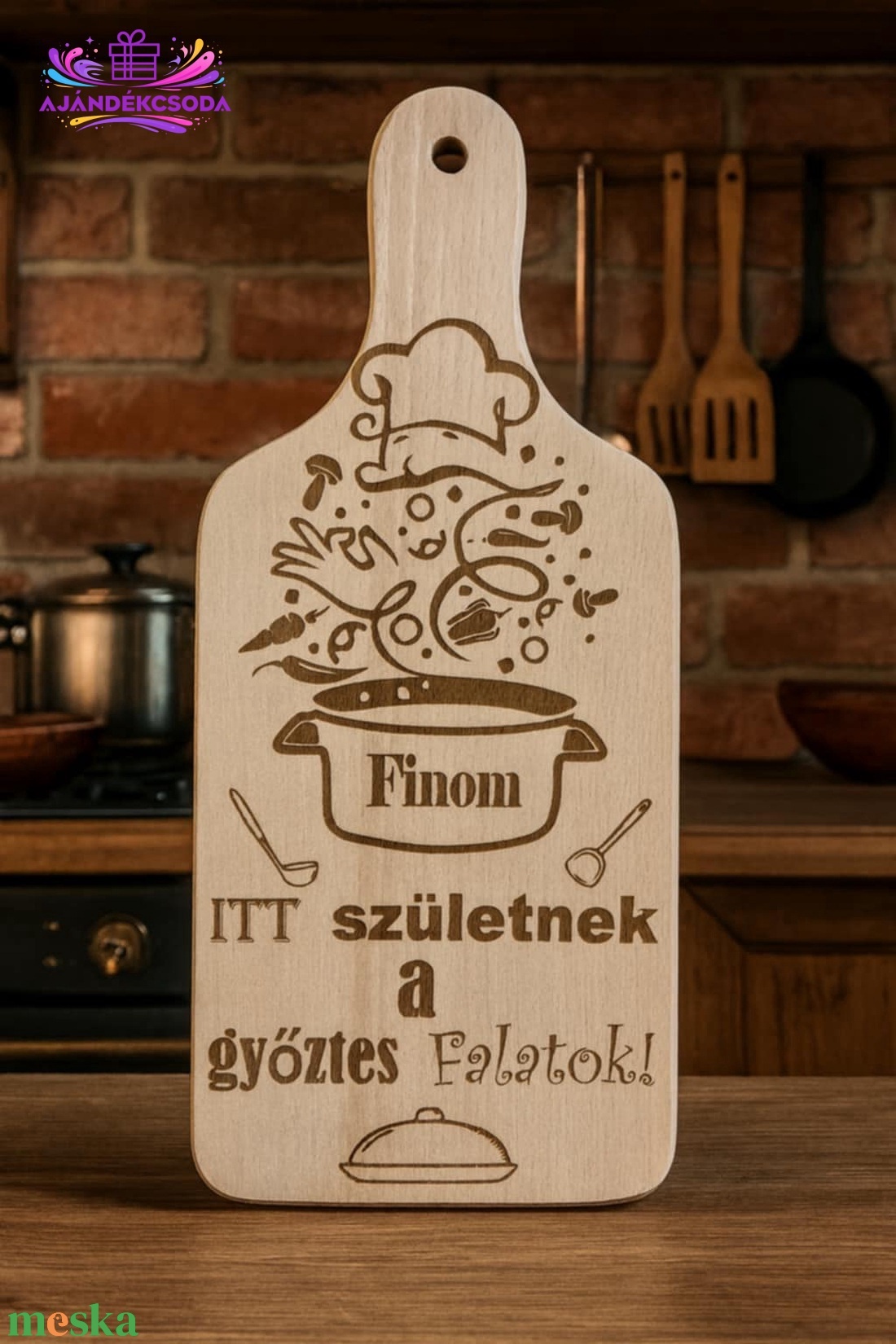 Gravírozott vágódeszka és fakanál � különleges ajándék bármilyen alkalomra! - otthon & életmód - konyhafelszerelés, tálalás - sütés, főzés - vágódeszka - Meska.hu