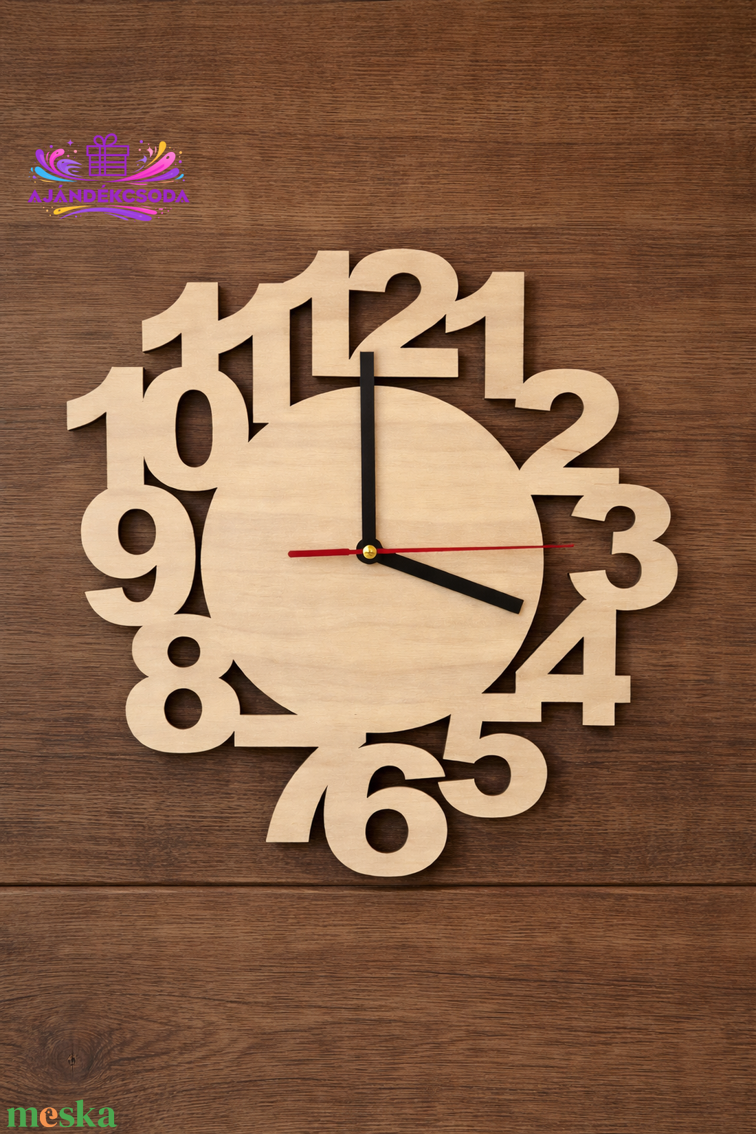Modern fa falióra - otthon & életmód - dekoráció - fali és függő dekoráció - falióra & óra - Meska.hu