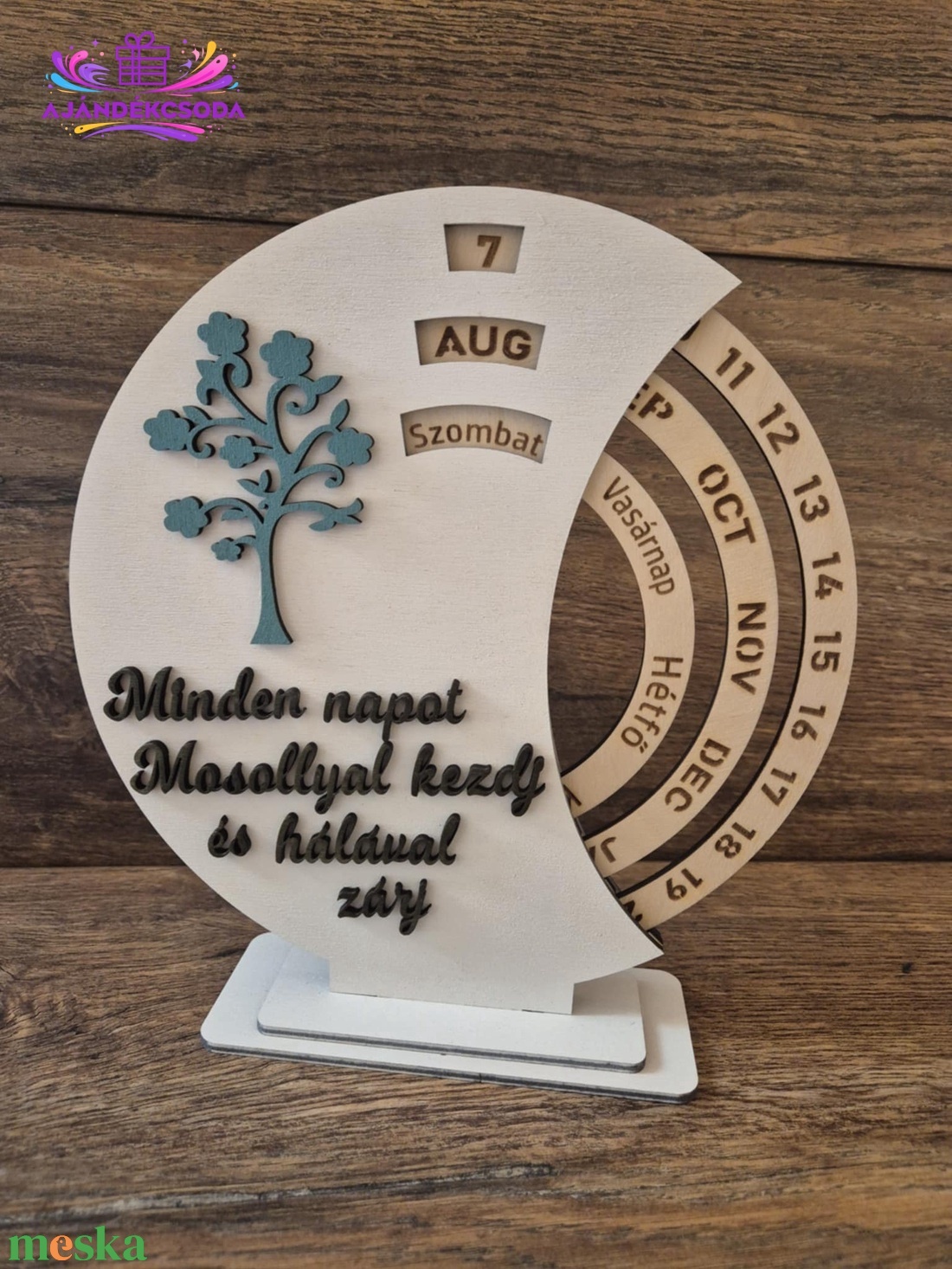 Egyedi, fa öröknaptár � motiváló idézettel - otthon & életmód - dekoráció - fali és függő dekoráció - falinaptár & öröknaptár - Meska.hu